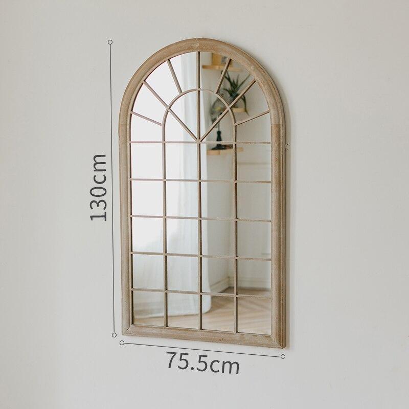 Shop 0 L Wall Old Design Mirror Large Wicker Frame Nordic Aesthetic Door Mirror Retro Decorative Vintage Miroir Mural Livingroom HX50DM Mademoiselle Home Decor