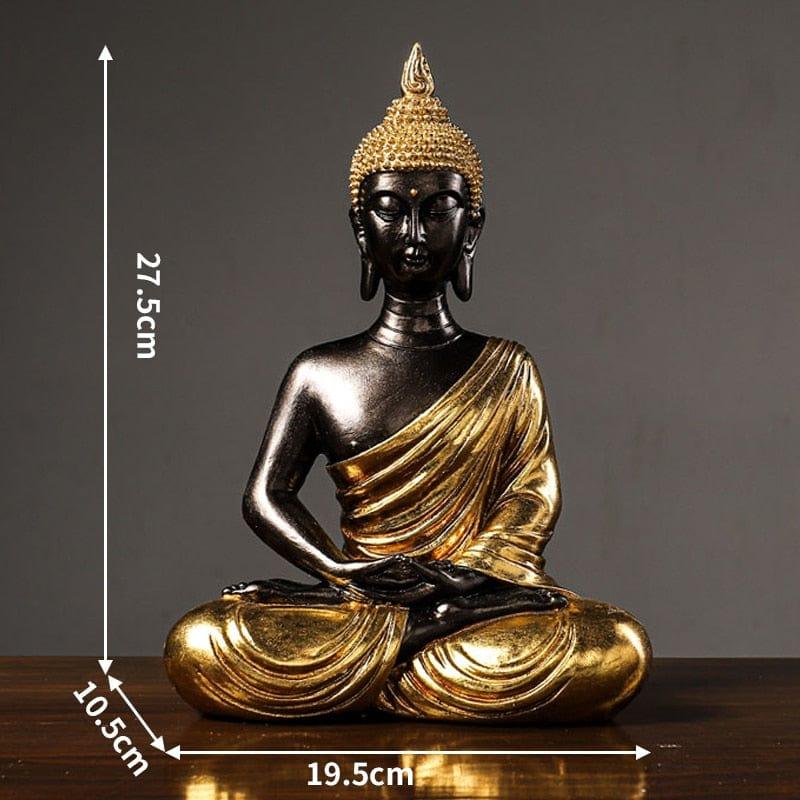 Shop 0 C Golden Buddha Statue Resin Figurine Hand MadeThai Buda Buddha Statue Crafts Decorative Ornament Home Decor Mademoiselle Home Decor