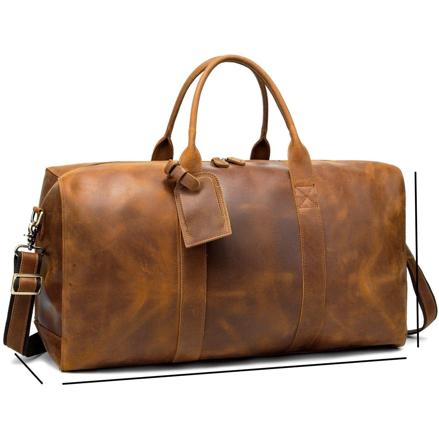 Shop 0 Brown Hanley Leather Duffel Bag Mademoiselle Home Decor