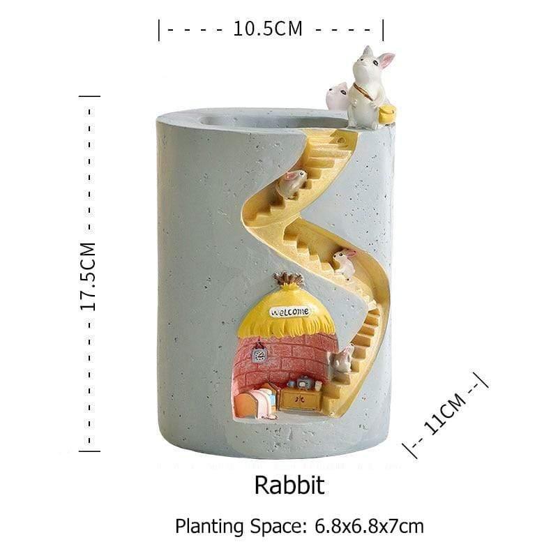 Shop 100005865 Rabbit Hermane Pot Mademoiselle Home Decor