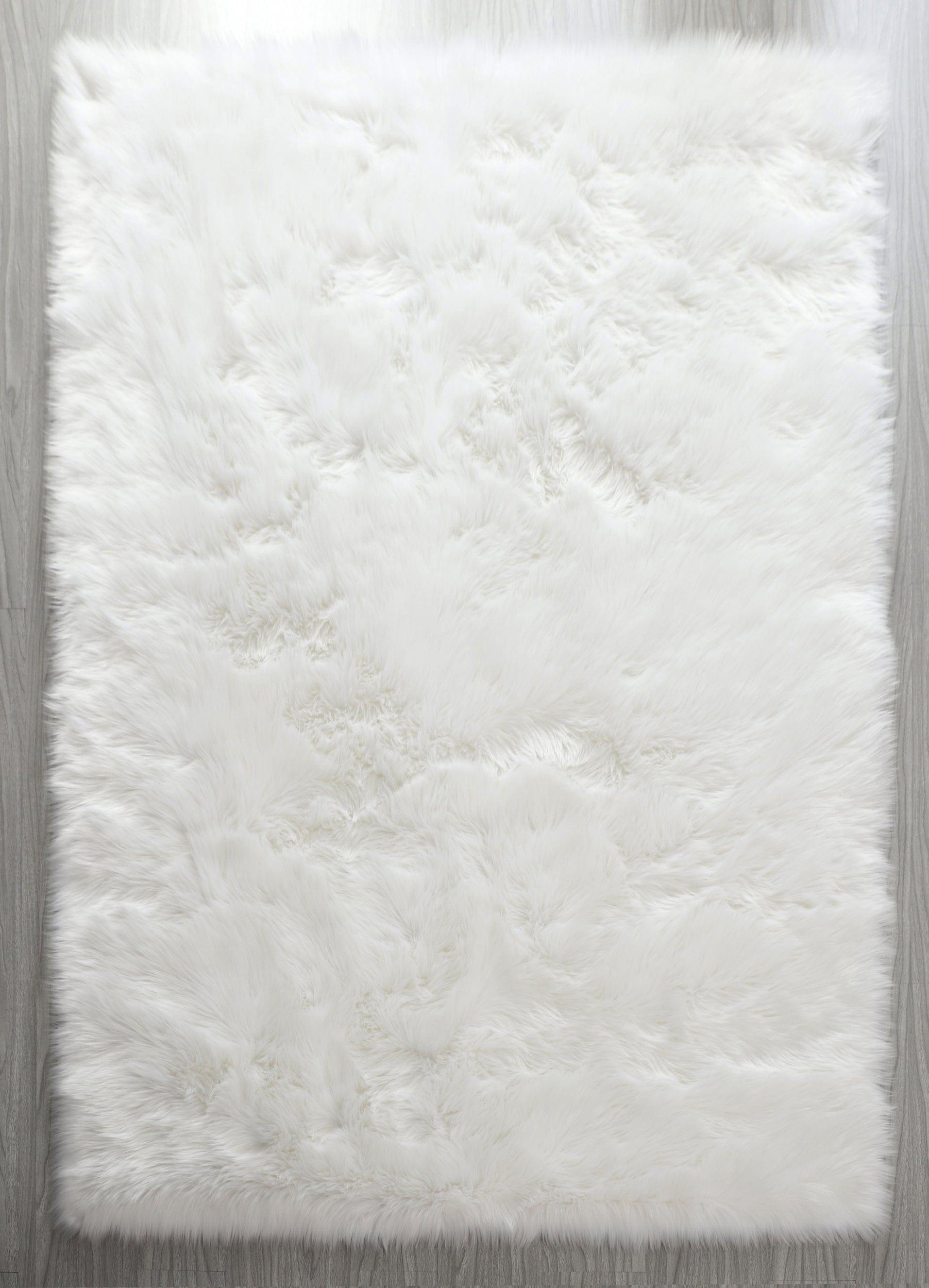 Shop "Cozy Collection" Ultra Soft Fluffy Faux Fur Sheepskin Area Rug Mademoiselle Home Decor