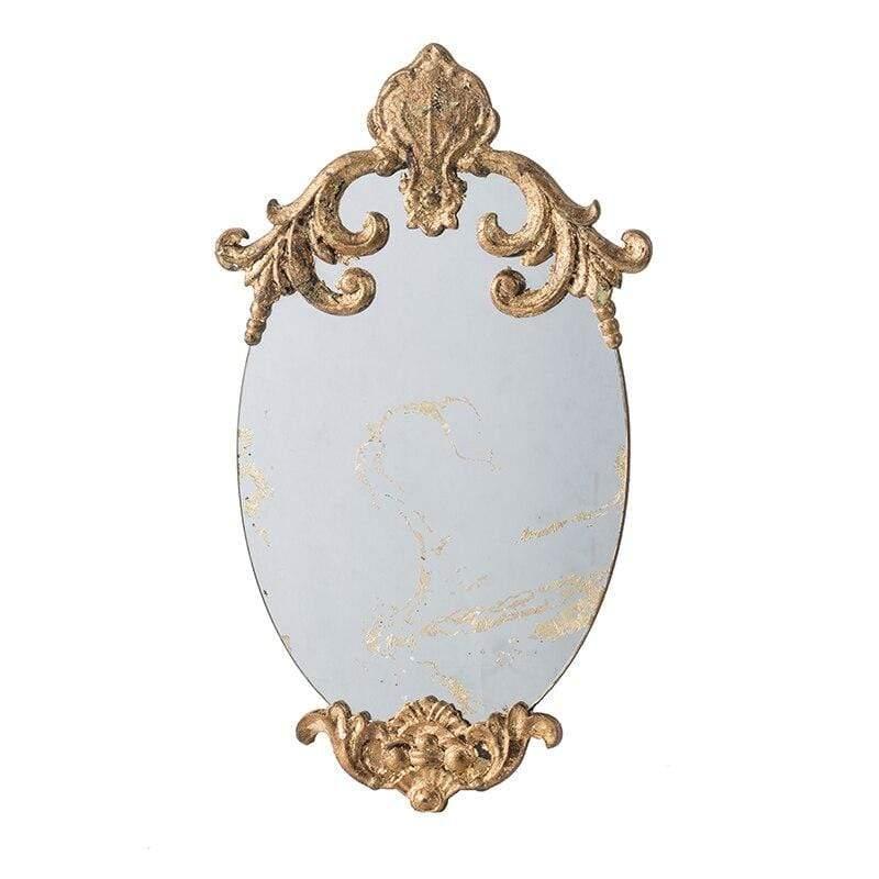 Shop 0 Gold Stand Mirror Vintage Wall Decorative Nordic Retro Design Antique Fram Bath Mirror Bedroom Miroir Mural Home Decor HX50DM Mademoiselle Home Decor