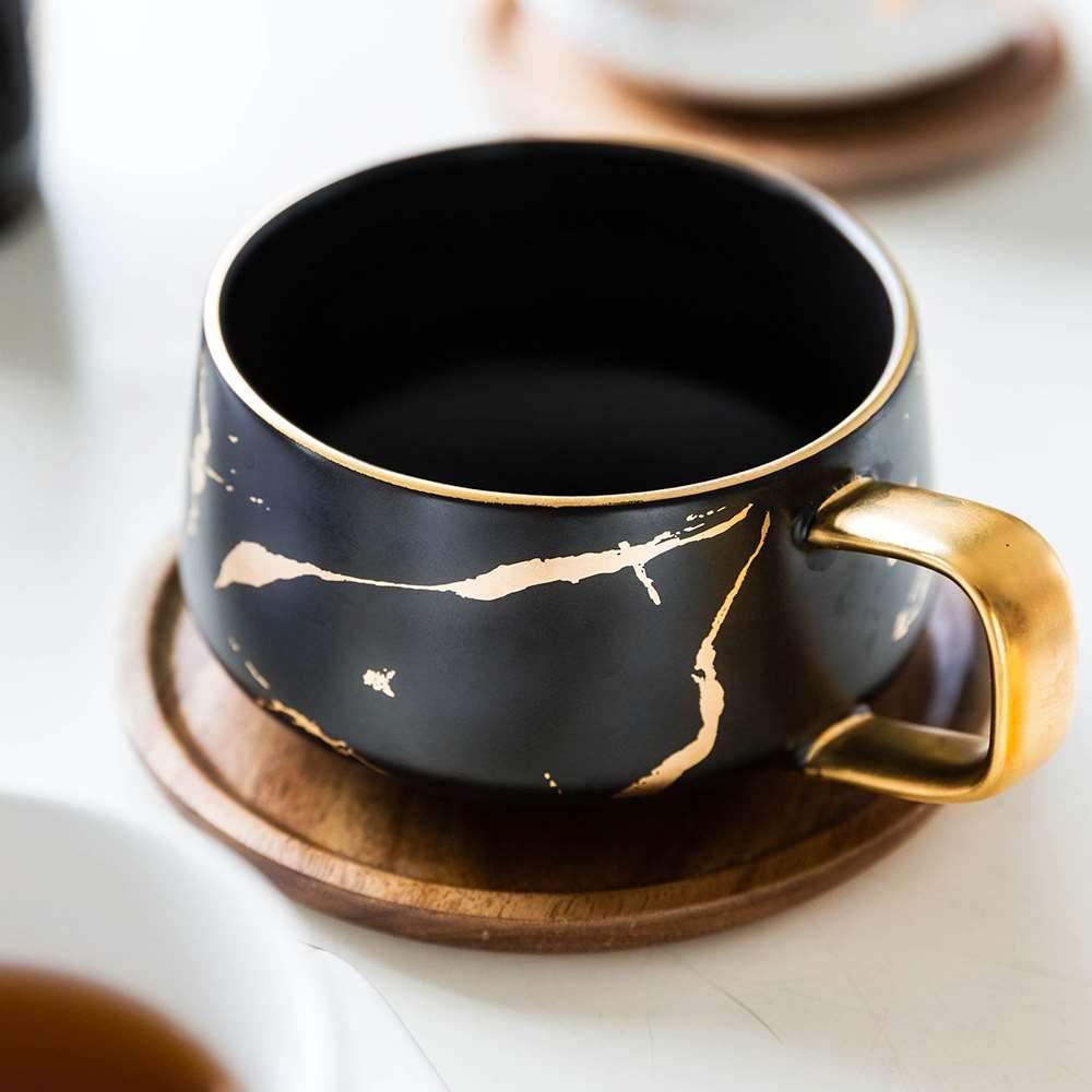 Shop Mug Black / Wooden Saucer Jouer Mug Mademoiselle Home Decor