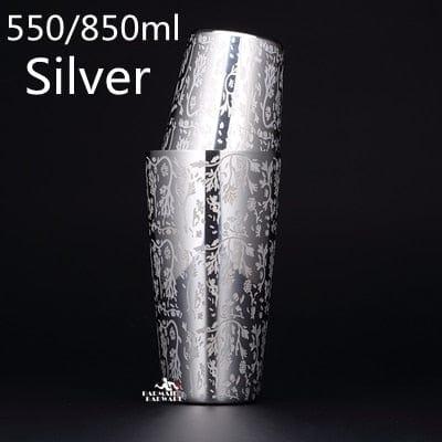 Shop 0 C 550ml/850ml Engraving Stainless Steel Cocktail Boston Bar Shaker Bar Tools Mademoiselle Home Decor