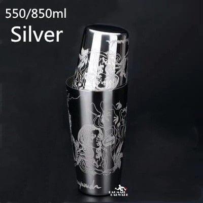 Shop 0 D 550ml/850ml Engraving Stainless Steel Cocktail Boston Bar Shaker Bar Tools Mademoiselle Home Decor