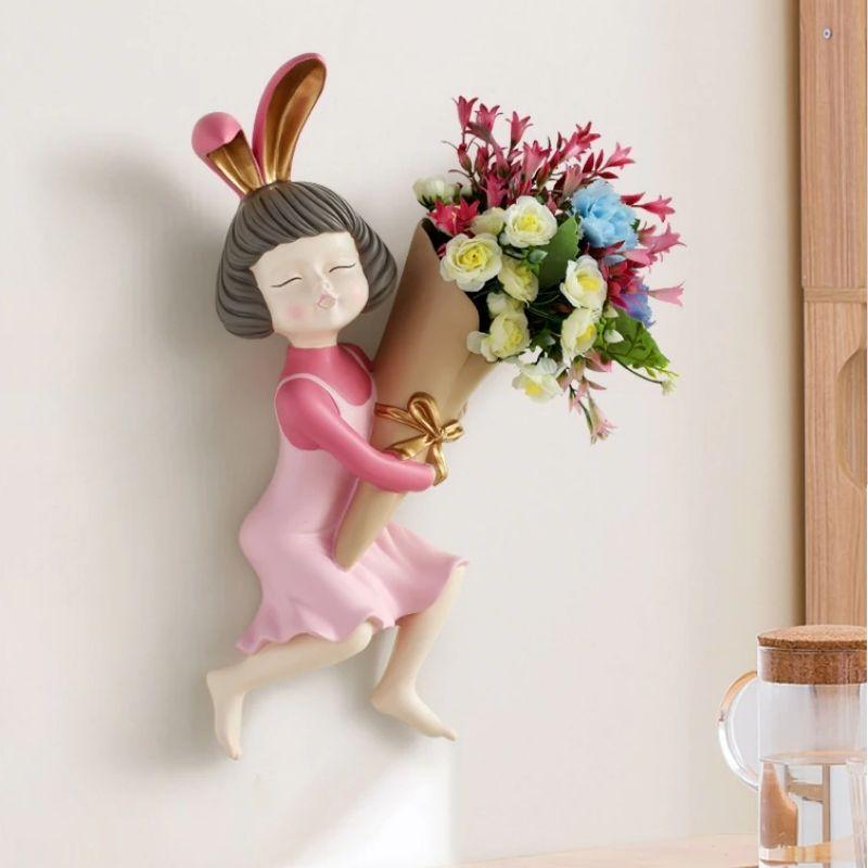 Shop 0 Pink with Flower Kikomi Wall Decor Mademoiselle Home Decor