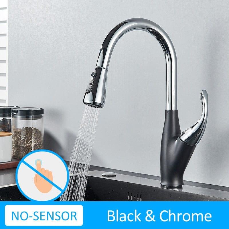 Shop 0 No-Sen-Black Chrome / China Matte Black Touch Sensor Kitchen Faucets Sensitive Smart Touch Control Faucet Mixer Tap Touch Control Smart Kitchen Sink Taps Mademoiselle Home Decor