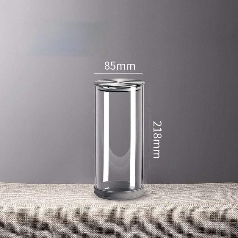 Shop 0 Stainless Steel Lid Glass Jar Airtight Jar with Lid Transparent Grain Storage Bottle Thickened Milk Powder Storage Box Tea Can Mademoiselle Home Decor