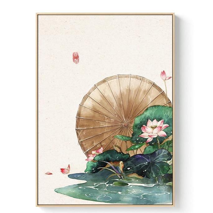 Shop 1704 45x60cm (No frame) / b Kyoto Canvas Mademoiselle Home Decor