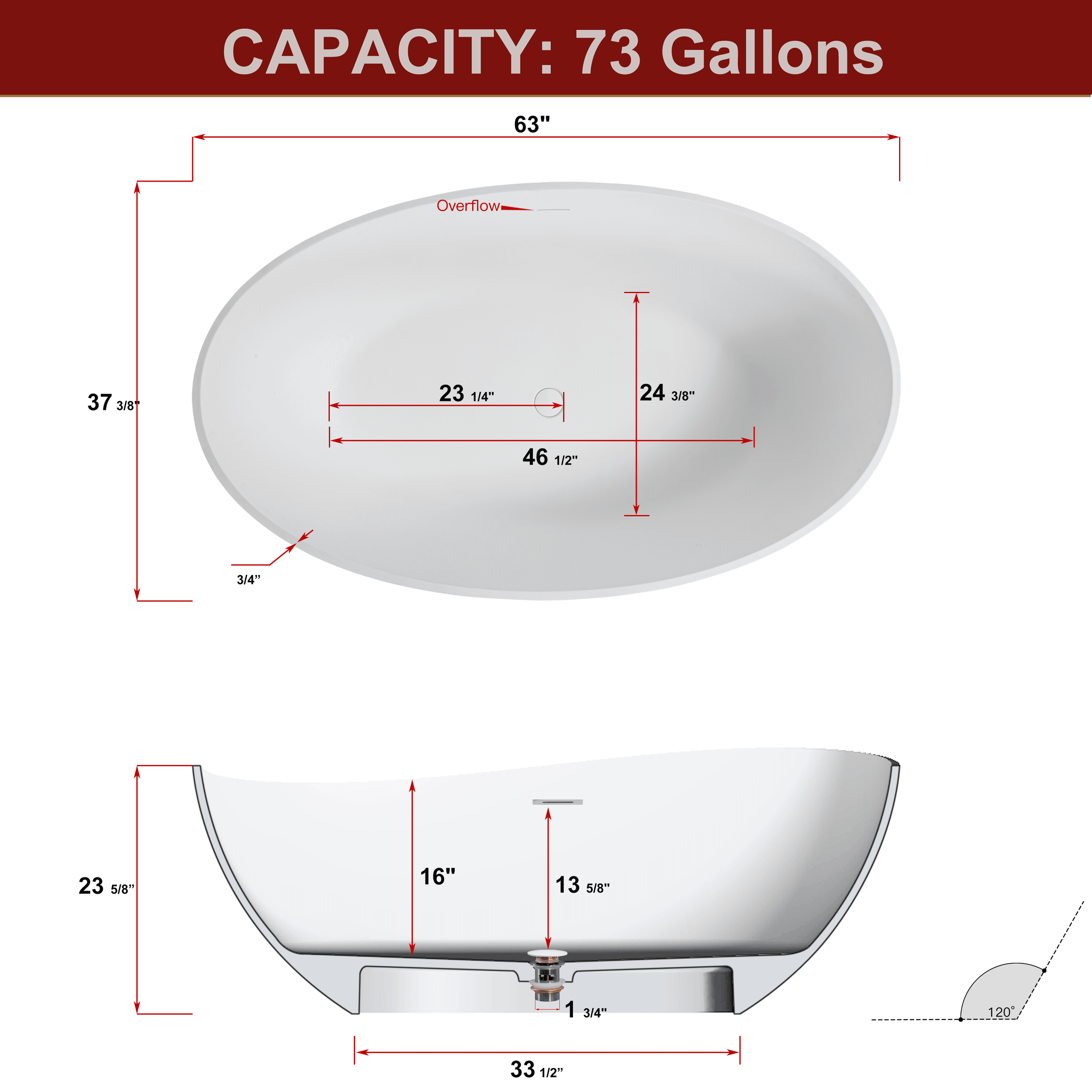 Shop Laconicum Bathtub Mademoiselle Home Decor