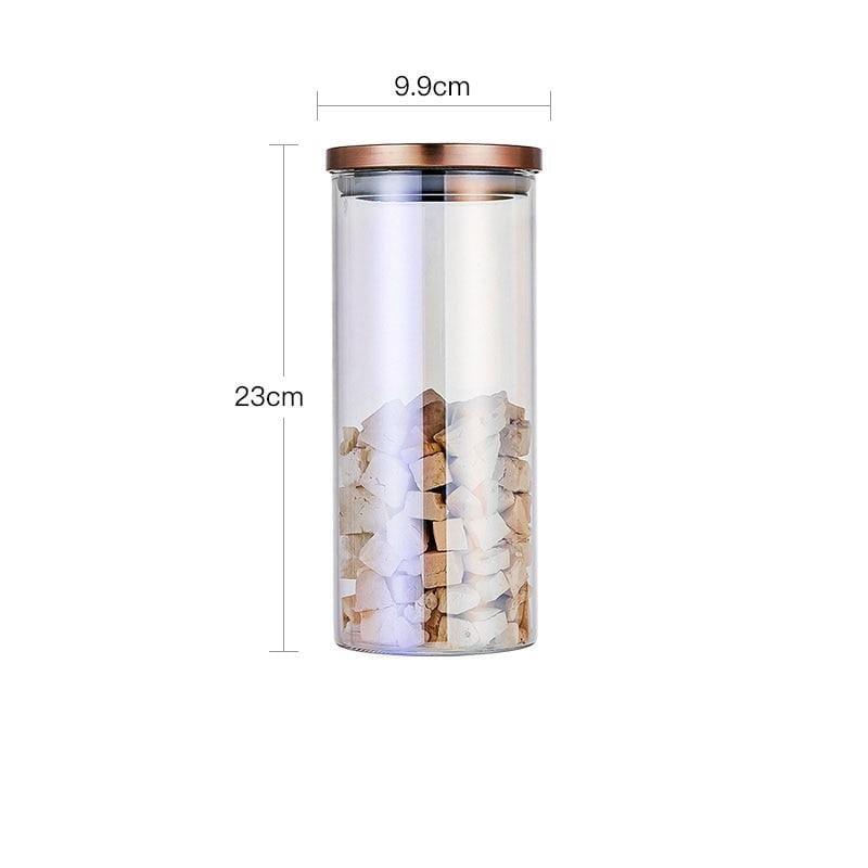 Shop 0 Rosegold-1350ml Lalibella Storage Jars Mademoiselle Home Decor