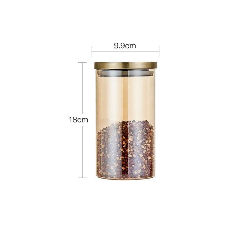 Shop 0 C-1000ml Creativity Glass Storage Jars with Lid Seal Cereal Dispenser Coffee Table Desktop Tea Caddy Living Room Decor Snacks Organizer Mademoiselle Home Decor