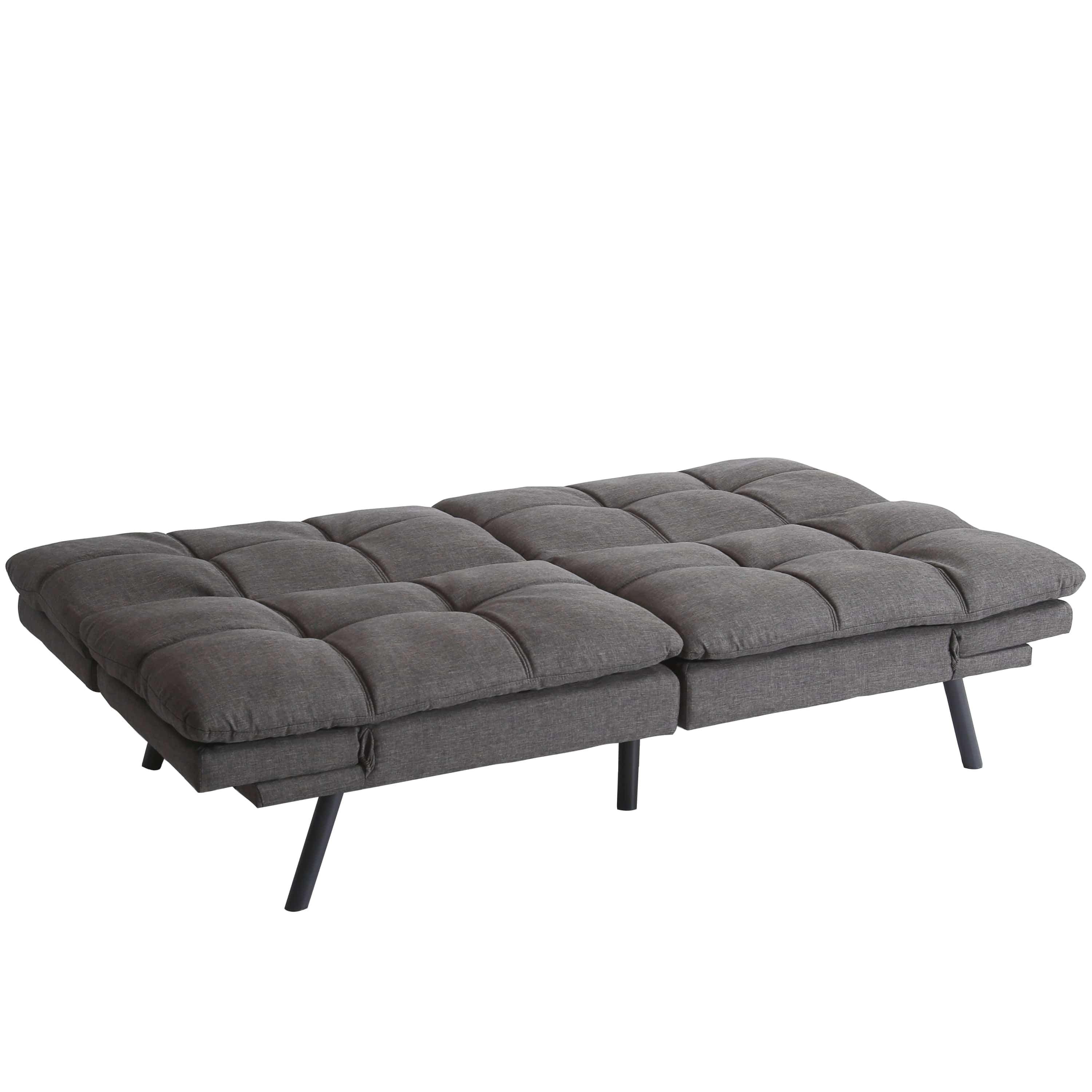 Shop Convertible Memory Foam Futon Couch Bed, Modern Folding Sleeper Sofa-SF267FADGY Mademoiselle Home Decor