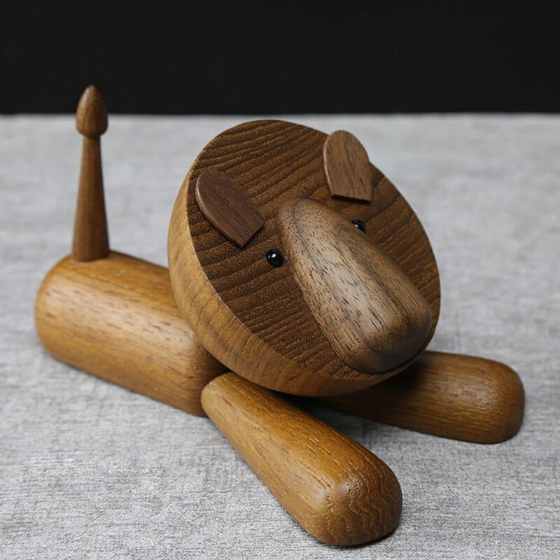 Shop 0 Home Decor Small furniture wooden ornaments Scandinavian lion crafts large tail wooden small squirrel crafts gifts wooden gifts Mademoiselle Home Decor