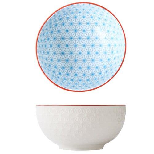 Shop 0 12 / 6 inch 3 Pcs / Set 6 Inch Ceramic Bowl Noodle Rice Soup Dessert Tableware Pattern Relief Underglaze Embossed Non-Slip CZY-BS1005 Mademoiselle Home Decor