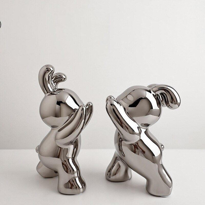 Shop 0 Style 3 Desk Accessories Ceramic Rabbit Bookend Statues Bookshelf Living Room Decoration Figurines Nordic Cartoons Craft Home Decor Gift Mademoiselle Home Decor