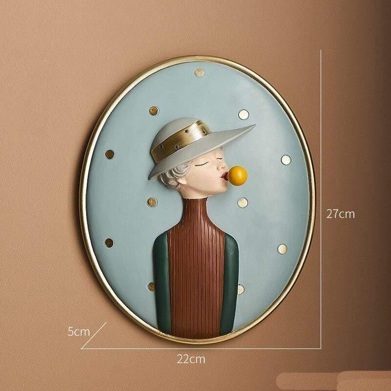 Shop 0 Girl in hat 1 Lola Wall Decor Mademoiselle Home Decor