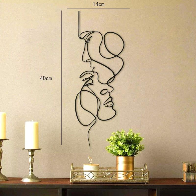 Shop 0 Couple 40cm X 14cm Nordic Style Metal True Love Wall Art Decoration Modern Room Decor Home Office Living Room Bedroom Couple Wall Accessories Gift Mademoiselle Home Decor