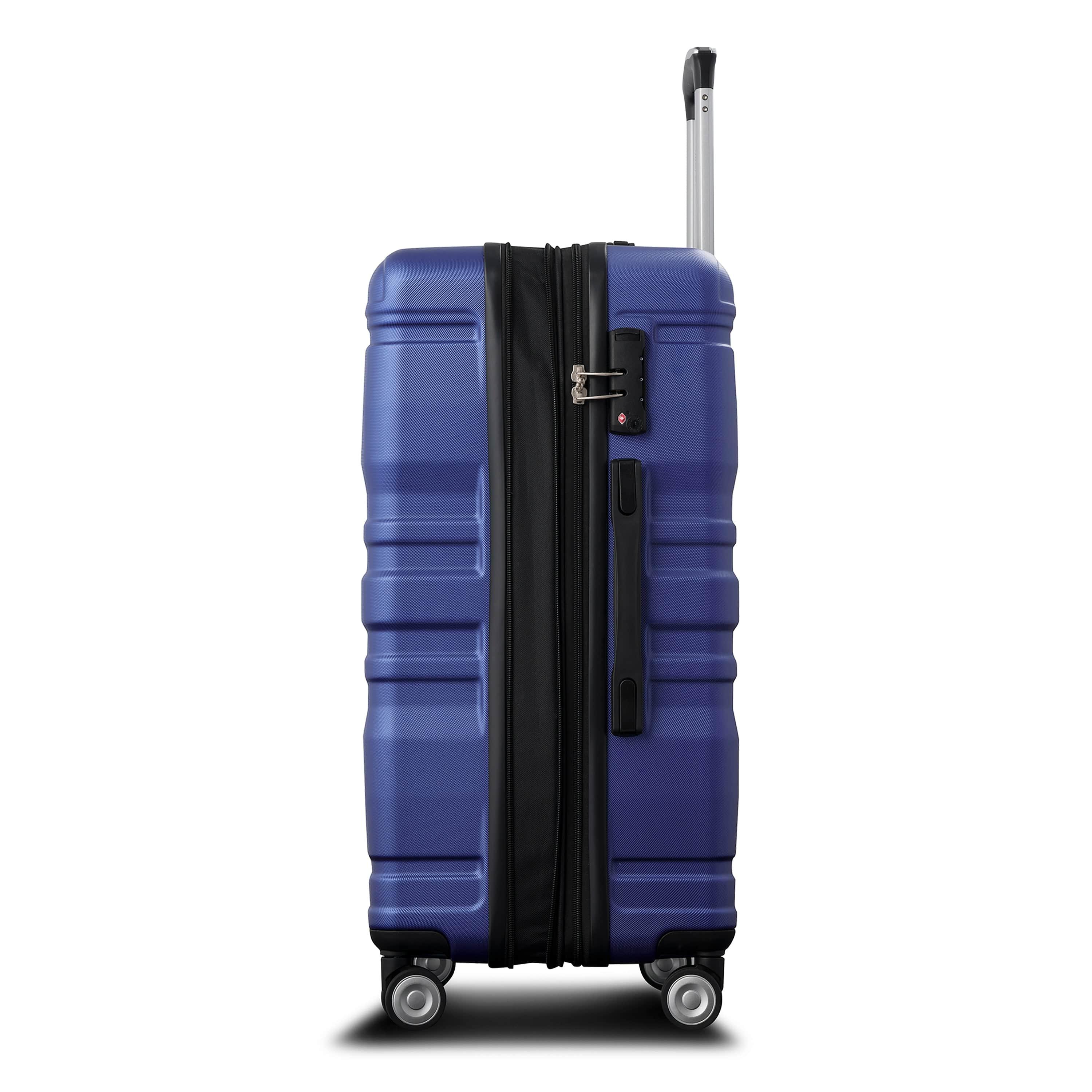 Shop Marcia Azure Expandable Luggage Set Mademoiselle Home Decor