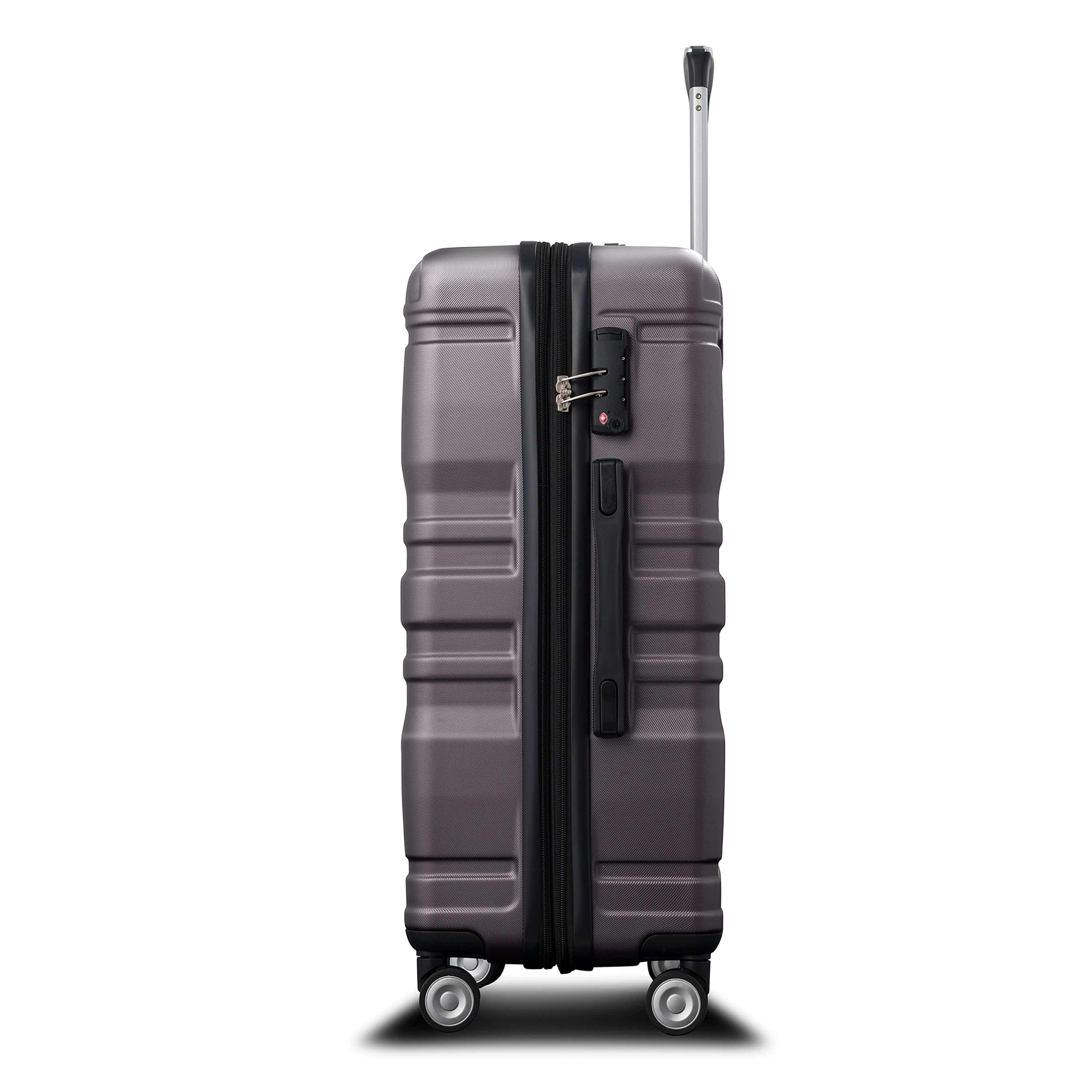 Shop Marcia Black Expandable Luggage Set Mademoiselle Home Decor