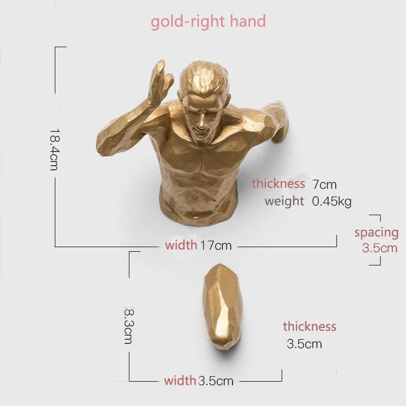 Shop 0 Creative Industrial Style Running Sculpture Resin Living Room Background Wall Decoration Hanging Run Figure Statue Sports Man Mademoiselle Home Decor