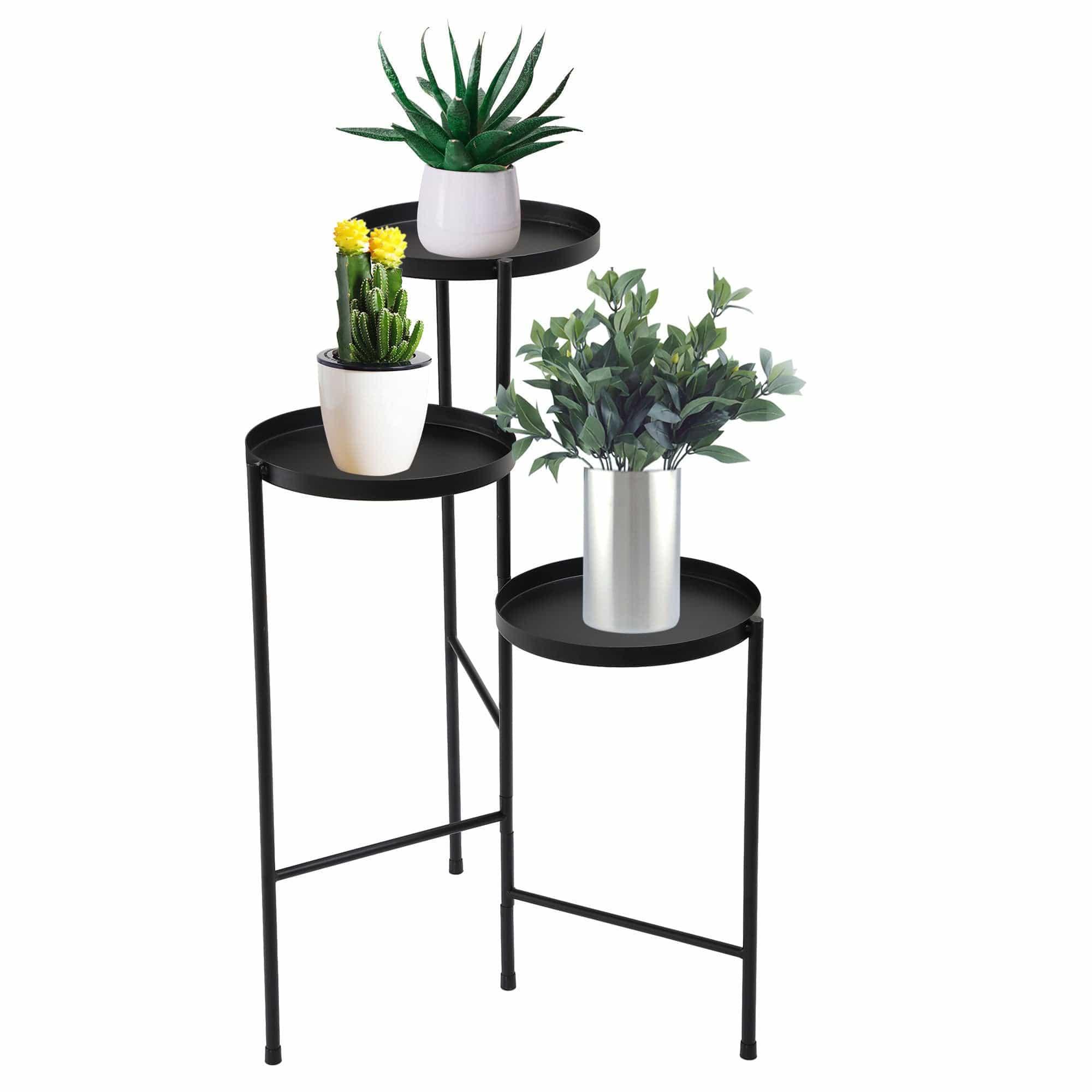 Shop Marquee 3 Tier Foldable Metal Plant Stand Mademoiselle Home Decor