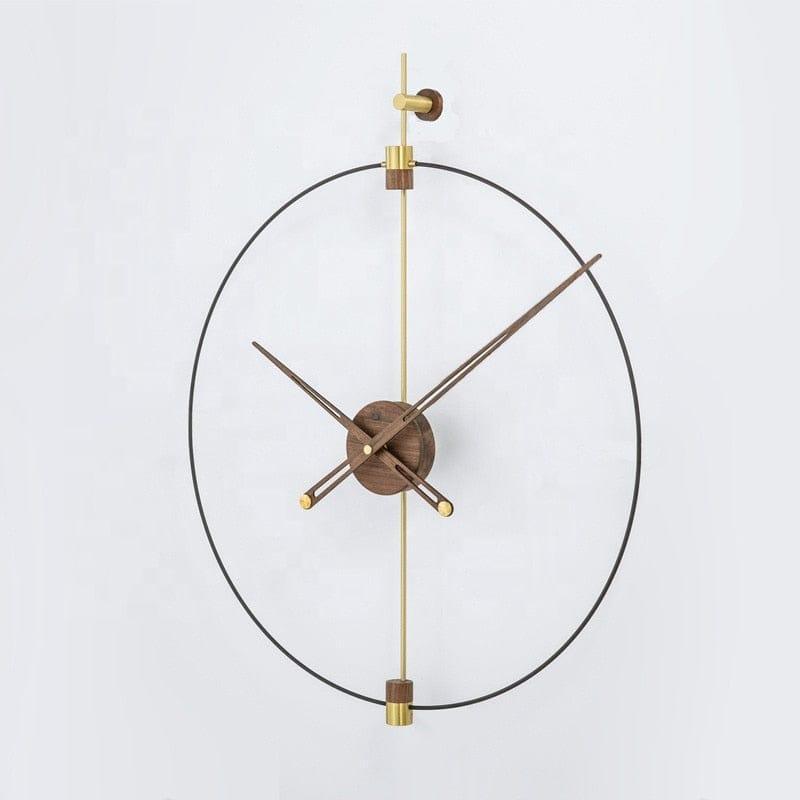 Shop 0 Walnut without scale / Diameter 60CM Unusual Luxury Wall Clocks  Decorative Modern Living Room Home Decor Minimalist Diy Wall Clocks Modern Nordic Art Big Wall Watch Mademoiselle Home Decor