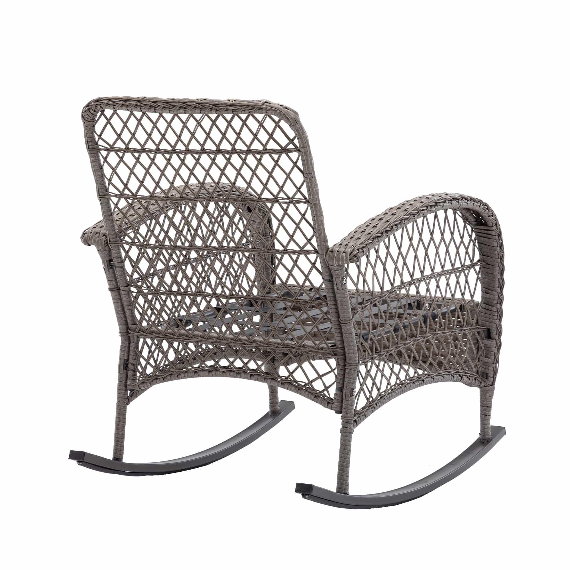 Shop 3pcs Outdoor Furniture Modern Wicker rocking chair set Mademoiselle Home Decor