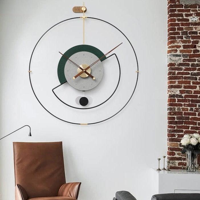 Shop 0 Copper Clock Round Large Swingable Wall Clock Minimalist Design Home Living Room Decoration Relogio De Parede Light Luxury A Mademoiselle Home Decor