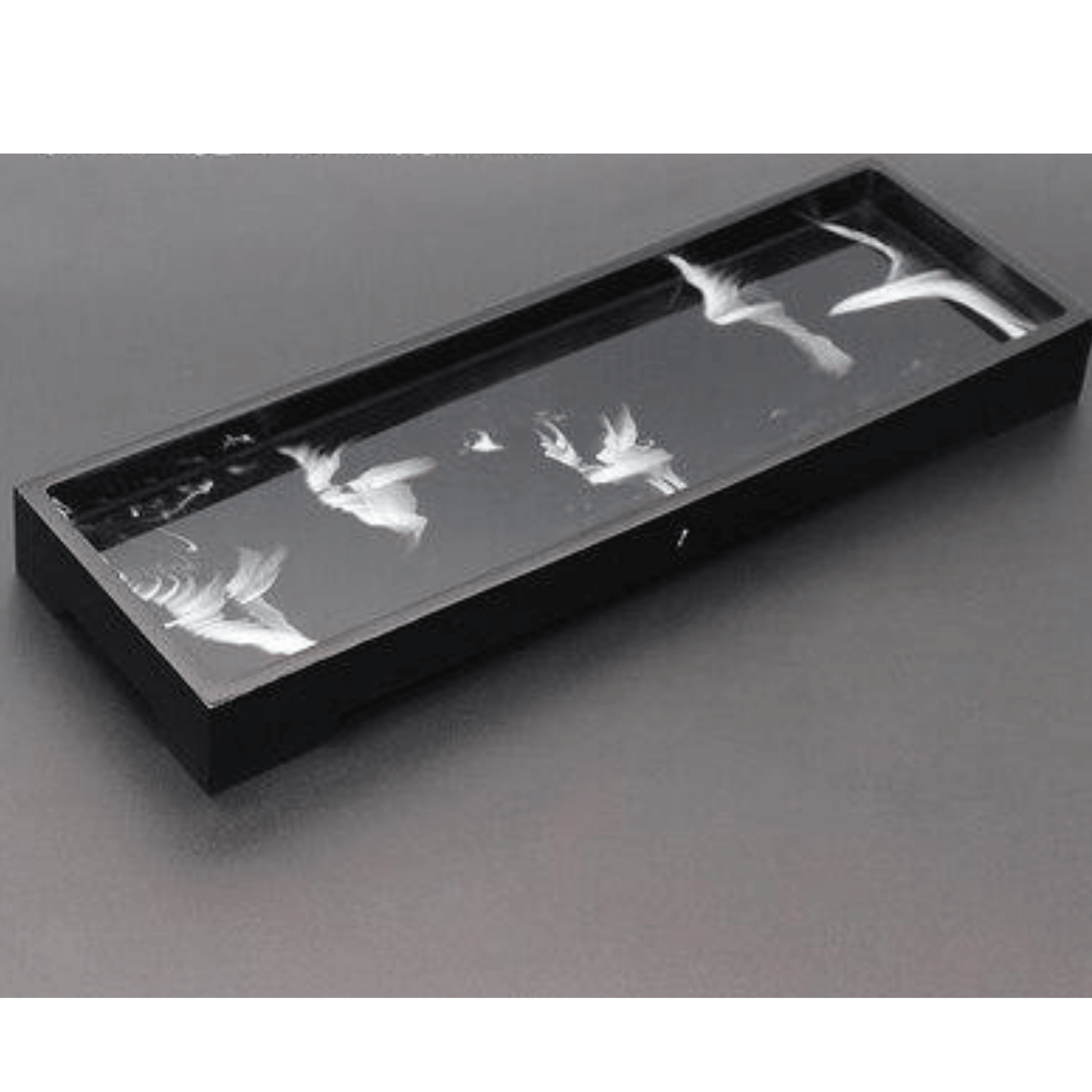 Shop 0 Black rectangular tray-31x10x3cm Mojo Bathroom Accessories Set Mademoiselle Home Decor