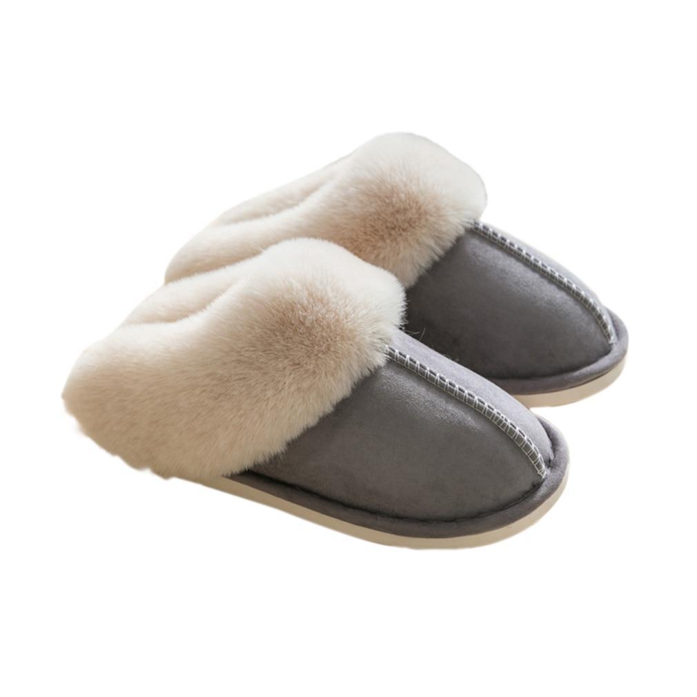 Shop 200001004 Light Grey / 35 Monroe Slippers Mademoiselle Home Decor