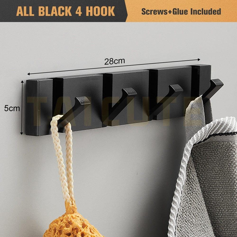 Shop 0 All Black 4 Hook Montes Wall Hook Mademoiselle Home Decor