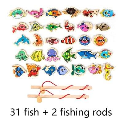 Shop 0 31pcs Montessori Magnetic Fishing Toy Mademoiselle Home Decor