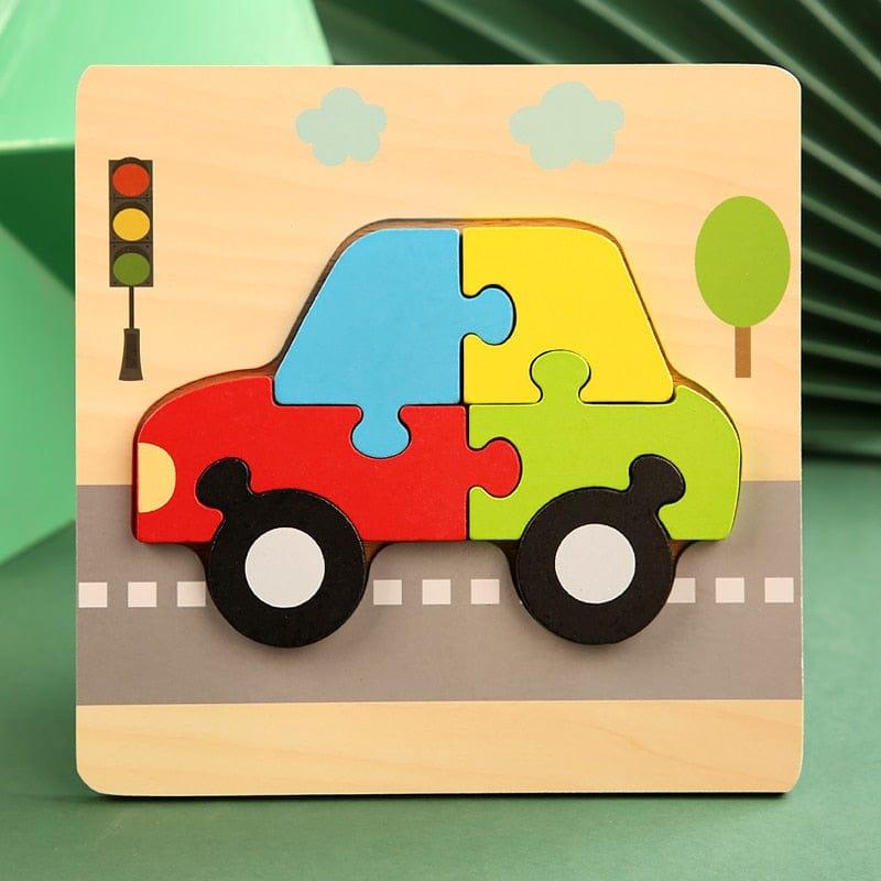 Shop 0 Car 02 Montessori Wooden Animals Puzzle Mademoiselle Home Decor