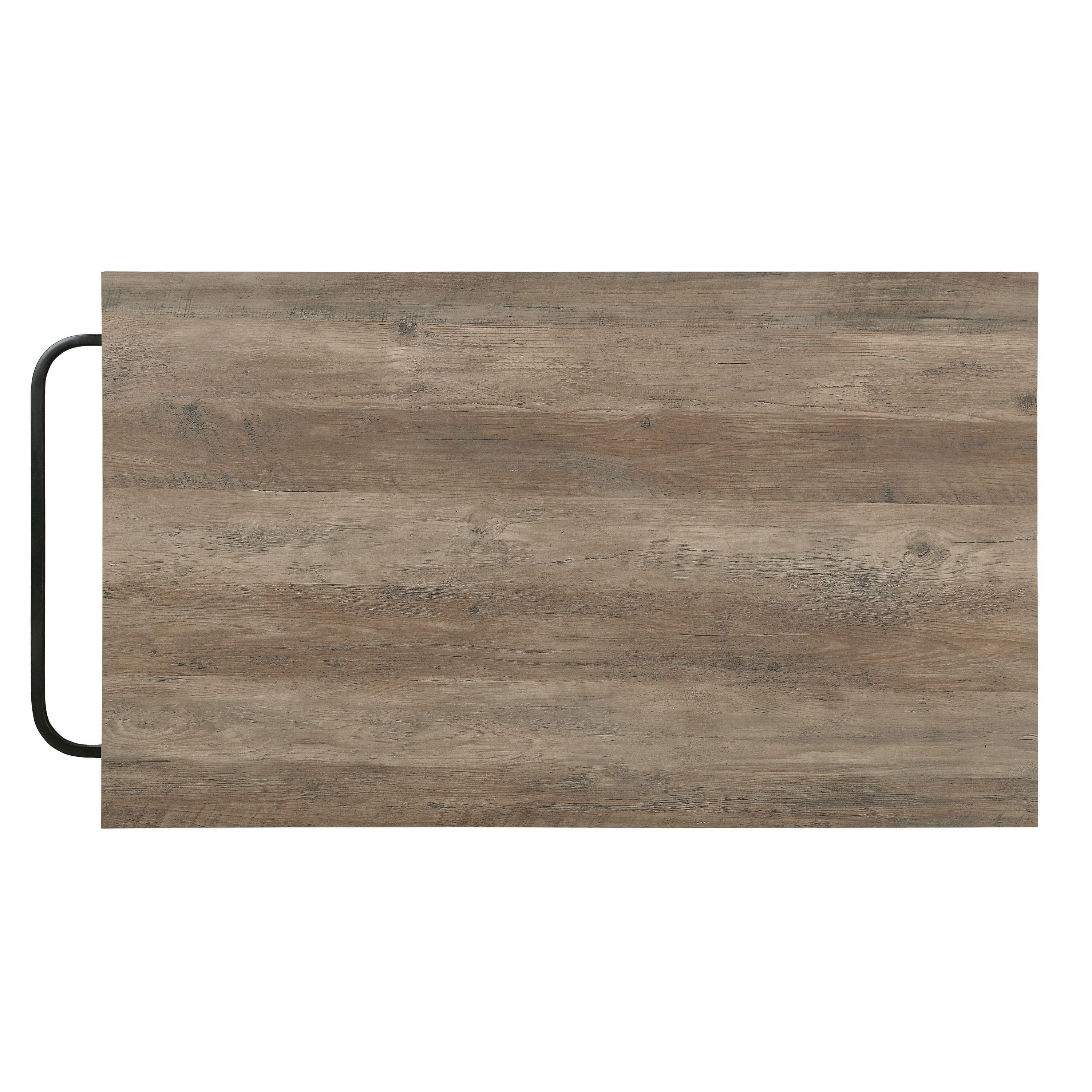 Shop ACME Macaria Kitchen Island, Rustic Oak & Black Finish AC00403 Mademoiselle Home Decor