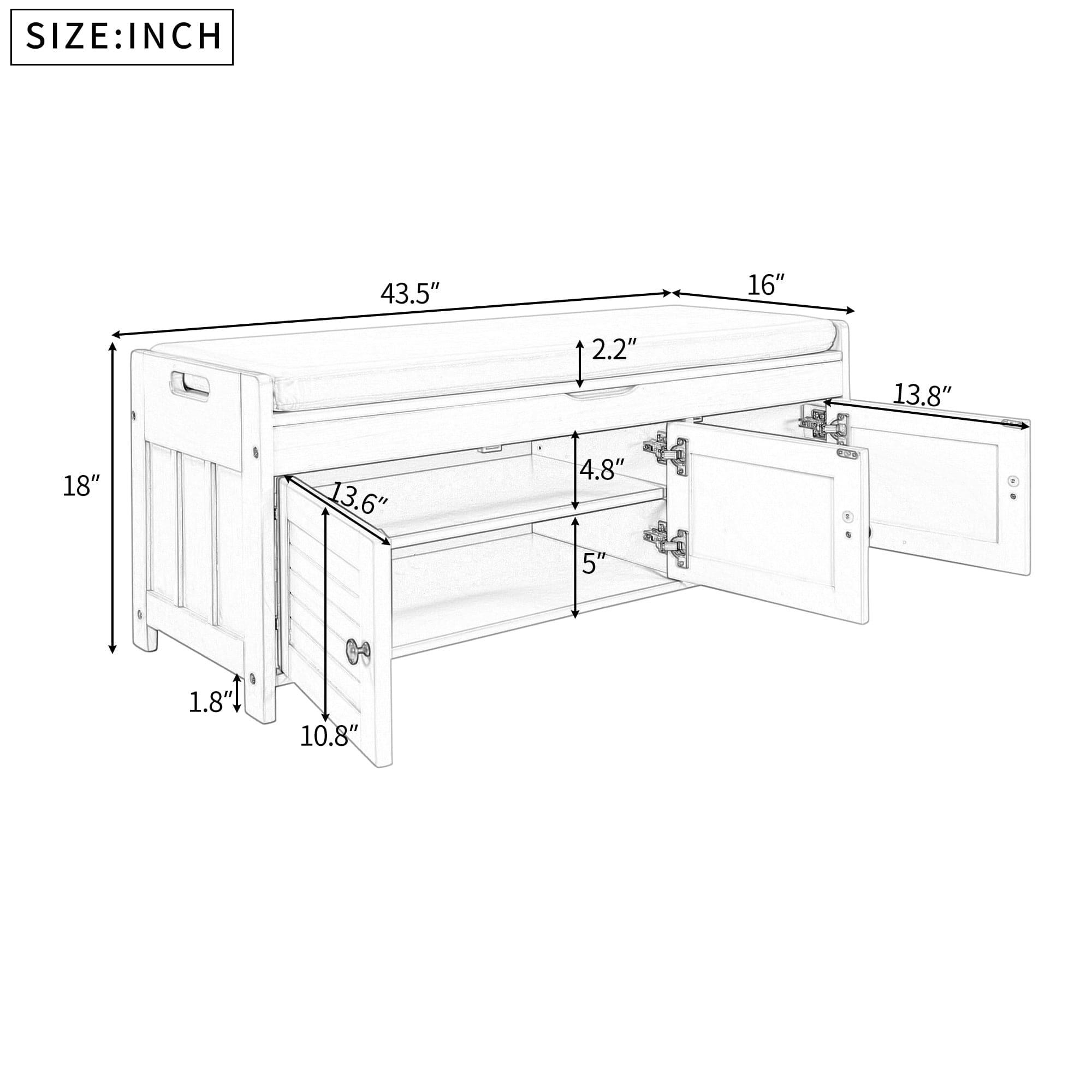 Shop Oceanus Storage Bench Mademoiselle Home Decor