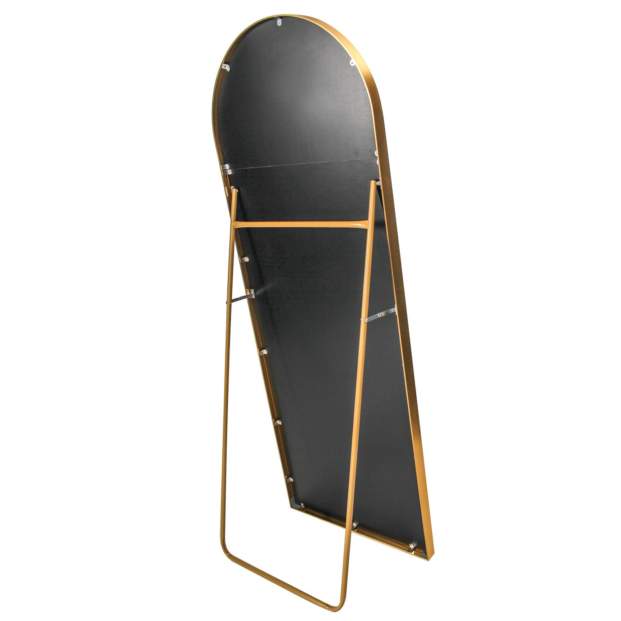 Shop Arched Full Length Mirror Floor Mirror Hanging Standing or Leaning, Bedroom Mirror Wall-Mounted Mirror Dressing Mirror with Gold  Aluminum Alloy Frame, 65" x 23.6" Mademoiselle Home Decor