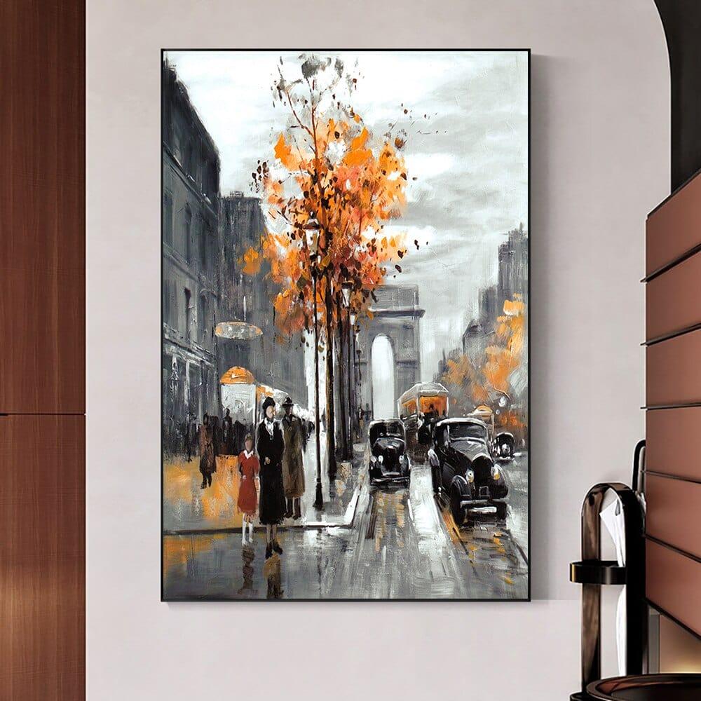 Shop 0 Abstract Landscape Canvas Painting Modern Nordic Street  Scene Posters And Prints Wall Art Picture For Living Room Home Decor Mademoiselle Home Decor