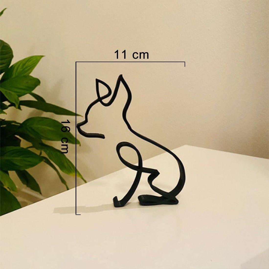 Shop 0 I Dog Art Sculpture Simple Metal Dog Abstract Art Sculpture for Home Party Office Desktop Decoration Cute Pet Dog Cats Gifts Mademoiselle Home Decor