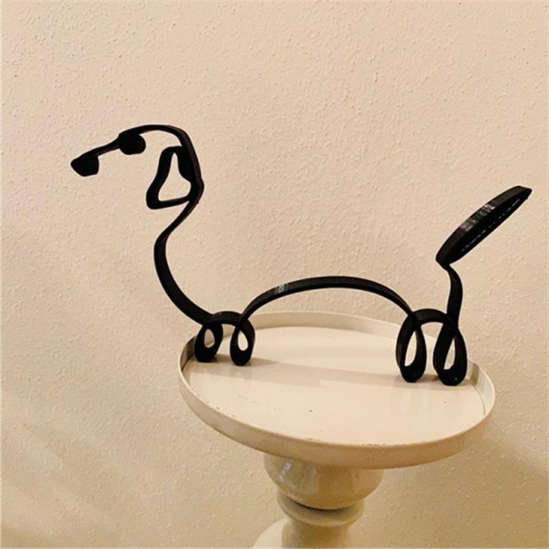 Shop 0 Dog Art Sculpture Simple Metal Dog Abstract Art Sculpture for Home Party Office Desktop Decoration Cute Pet Dog Cats Gifts Mademoiselle Home Decor