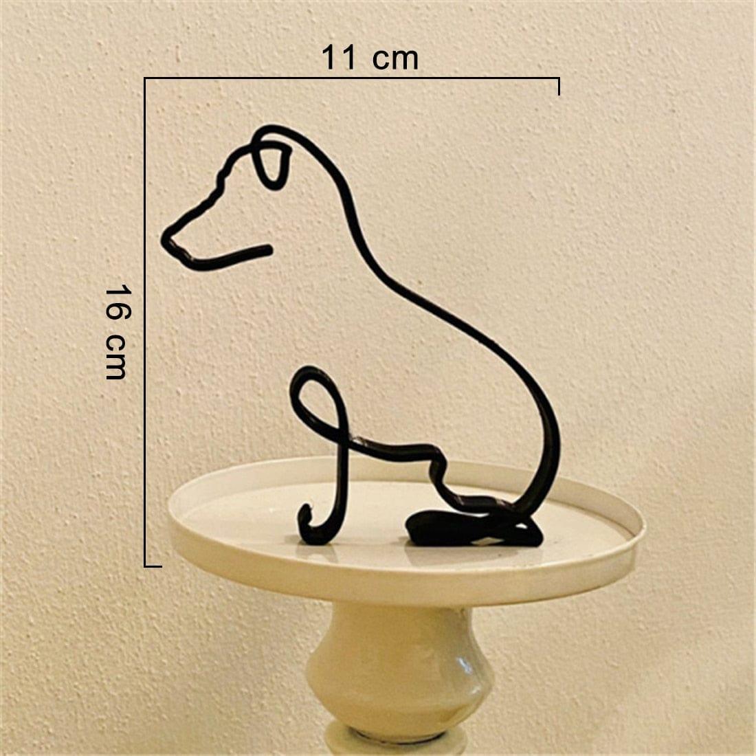 Shop 0 B Dog Art Sculpture Simple Metal Dog Abstract Art Sculpture for Home Party Office Desktop Decoration Cute Pet Dog Cats Gifts Mademoiselle Home Decor