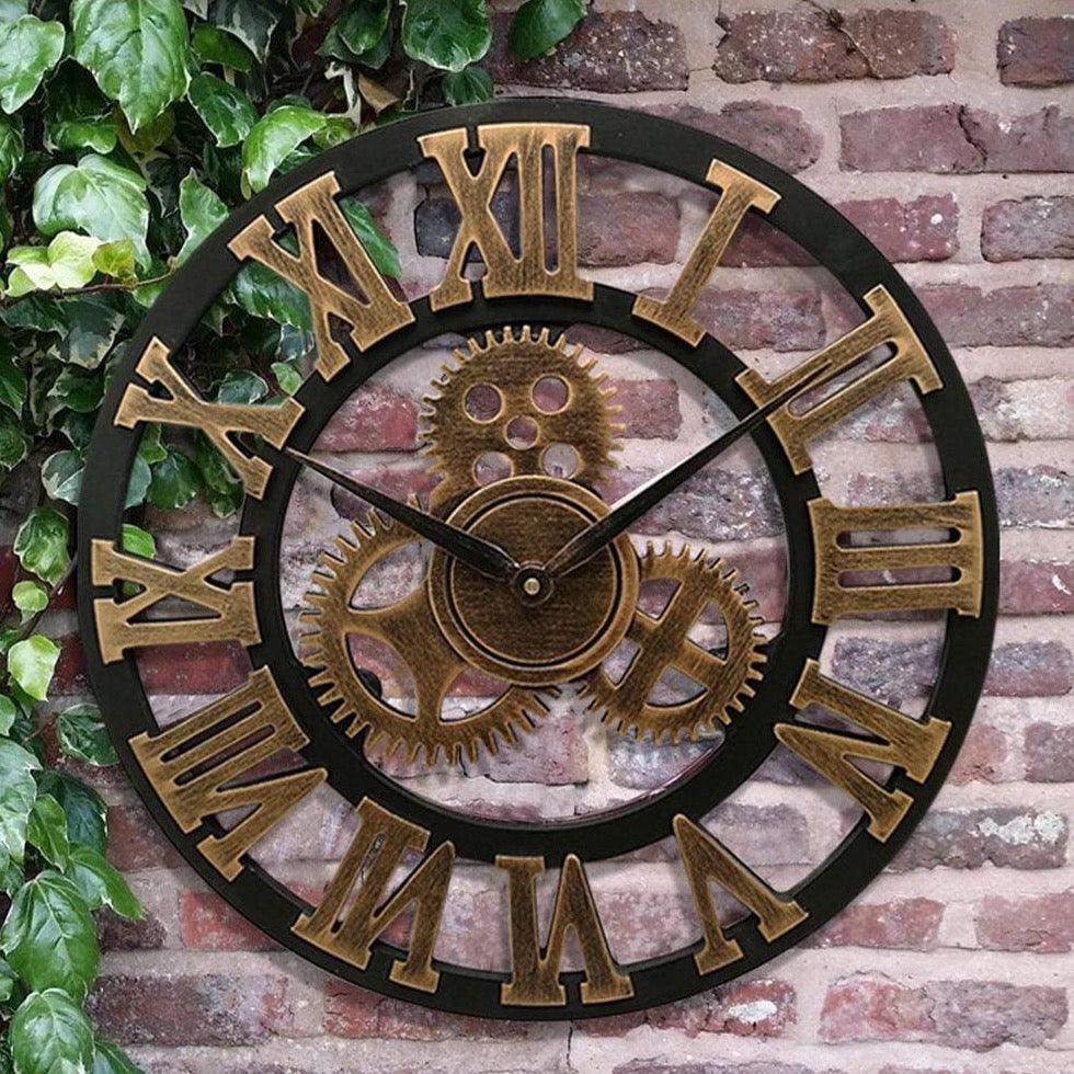 Shop 0 Industrial Gear Wall Clock Decorative Retro MDL Wall Clock Industrial Age Style Room Decoration Wall Art Decor (Without Battery) Mademoiselle Home Decor