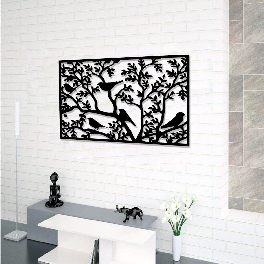 Shop 0 Wooden Wall Art 1 Piece Bird Tree Pattern Landscape Figure Home Decor Black Color Modern Home Office New 3D Creative Design Mademoiselle Home Decor