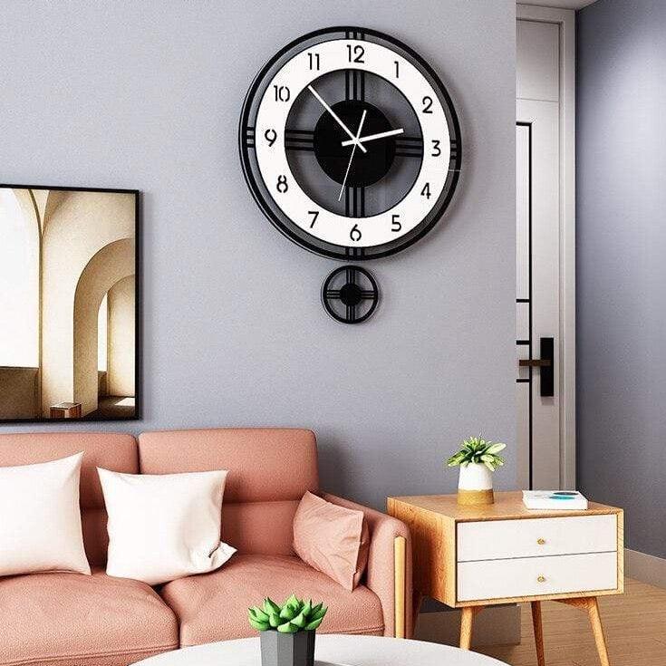 Shop 0 MEISD Vintage Clock Wall Modern Quartz Silent Watch Round Pendulum Retro Home Decoration Kitchen White Horloge Free Shipping Mademoiselle Home Decor