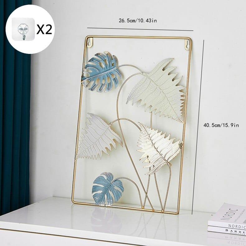 Shop 0 40.5cm X 26.5cm 1 Iron Macrame Room Wall Decor Panel Metal Ginkgo Biloba Wall Accessories Nordic Modern Home Decor Art Hanging Wall Stickers Gift Mademoiselle Home Decor