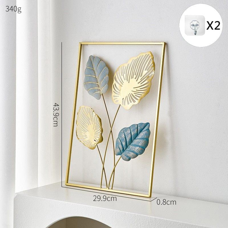 Shop 0 43.9cm X 29.9cm Iron Macrame Room Wall Decor Panel Metal Ginkgo Biloba Wall Accessories Nordic Modern Home Decor Art Hanging Wall Stickers Gift Mademoiselle Home Decor