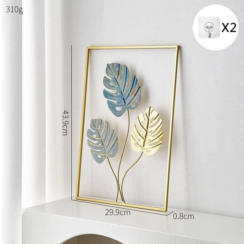 Shop 0 43.9cm X 29.9cm 1 Iron Macrame Room Wall Decor Panel Metal Ginkgo Biloba Wall Accessories Nordic Modern Home Decor Art Hanging Wall Stickers Gift Mademoiselle Home Decor