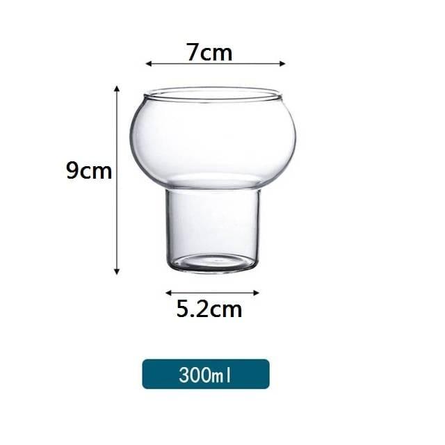 Shop 0 S / 1PCS 300/520ml  Coffee Mug Household Transparent Whiskey Wine Yogurt Dessert Glass Cup Home Bar Drinkware Gourd Shape Cocktail Glass Mademoiselle Home Decor