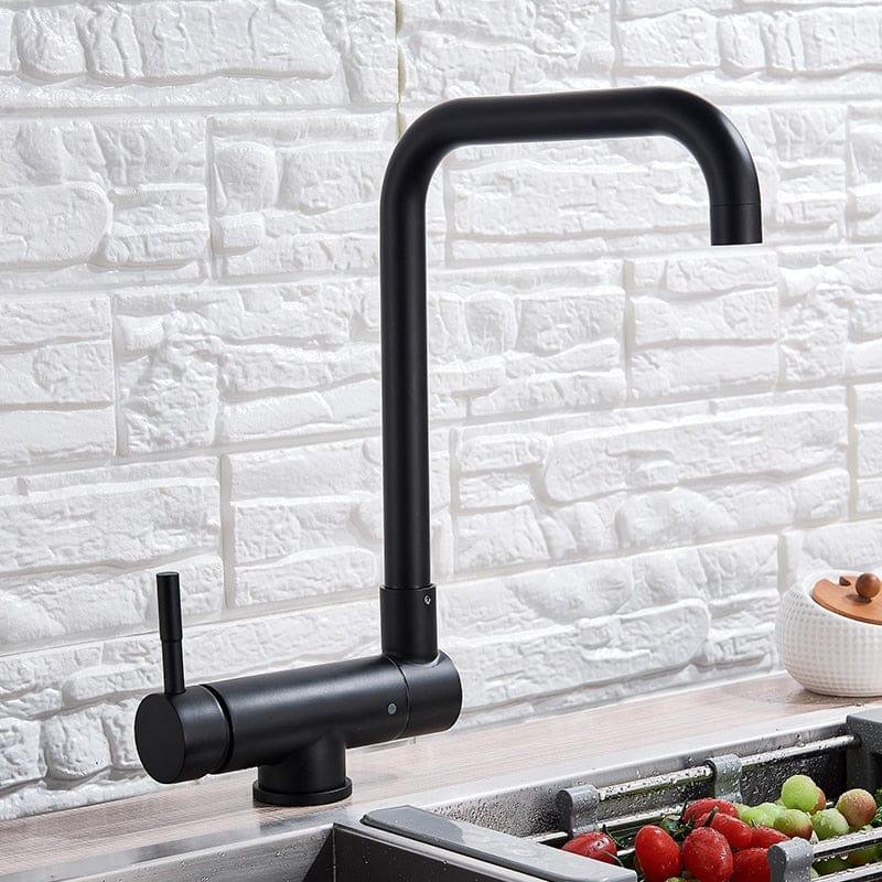 Shop 0 Matte Black B / China Quyanre Brushed Gold Inner Window Folding Kitchen Faucet 360 Rotation Matte Black Lead Free Bathroom Sink Faucet Mixer Tap Mademoiselle Home Decor