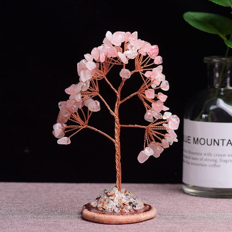 Shop 0 Rose Quartz / 1pc 1pc Natural  Amethyst Rose Quartz Tree of Life Rock Mineral Specimen Reiki Healing Home Decoration DIY Gifts Souvenir Mademoiselle Home Decor